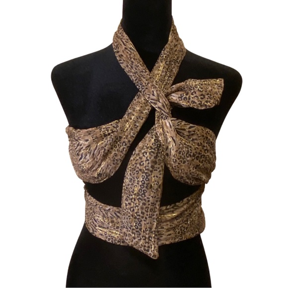 FashionNova Leopard 2 Piece Sheer Swim Cover Up Set Women’s - Size Large - Picture 13 of 16